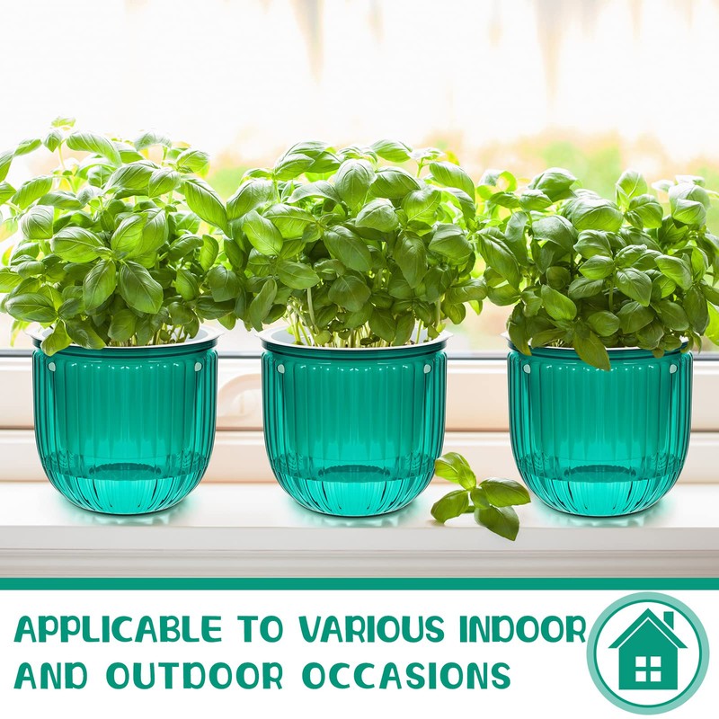 Meanplan 4 Pcs Self Watering Hanging Planter Indoor 6.5 Inch
