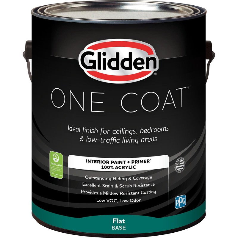 Glidden One Coat 1 gal. Goblin/Gray Flat Interior Paint with
