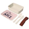 Lunch Box Lunchbox mit Besteck, Rosa – Nice Minimalist Ville