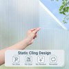 rabbitgoo Reeded Glass Window Privacy Film, Non Adhesive Frosted Window