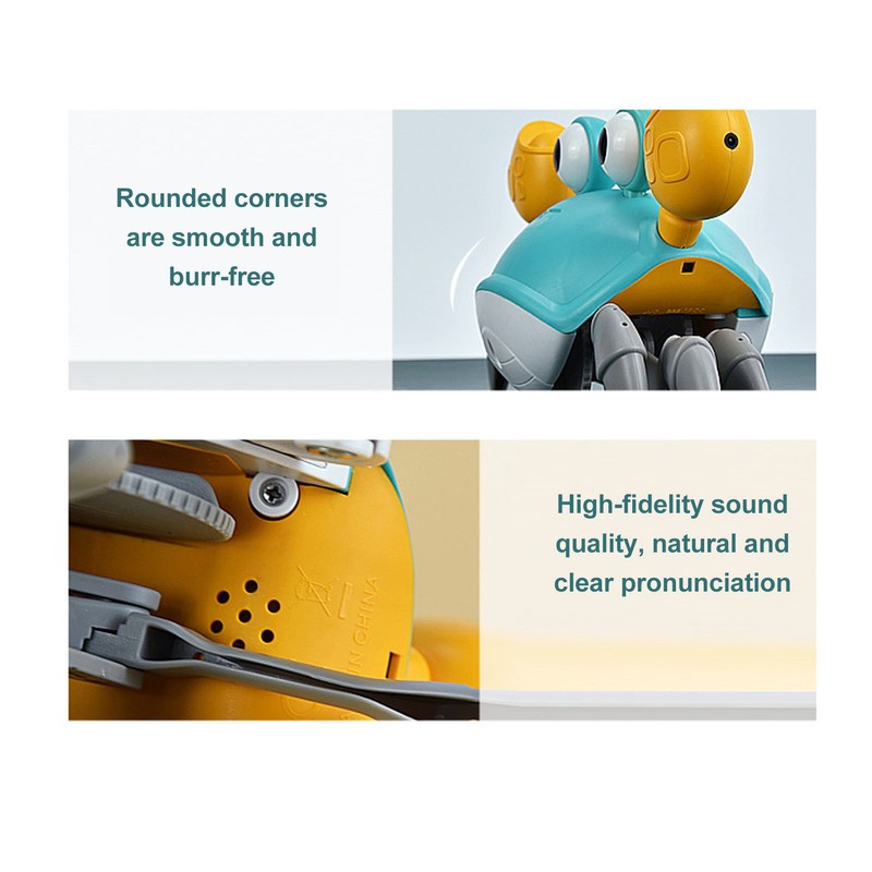 Crab Toy Musical Sound Light Electronic Walking Moving Dancing Sensory