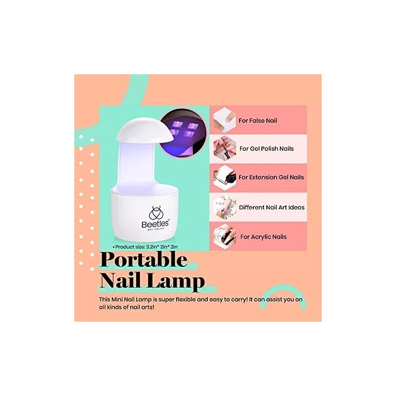 Beetles Nail Tips And Glue Gel Nail Kit, 2 In