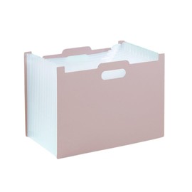 FooFoo A4 Large Capacity Document Stand 13 Pockets Freestanding Accordion Waterproof PP Material Office School Document Organizer File (05. Pink(Hardcover))