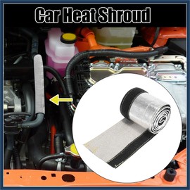 INFINAUTO Car Heat Shroud 5/8" ID 3.2ft Aluminized Sleeving Shield Sleeve Durable Material Stylish Design