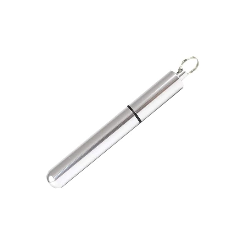 Silver Pocket Toothpick Holder Keychain,Waterproof Mini Toothpick Box Container Lightweight