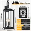 Yolsunes 24" Extra Large Dusk to Dawn Outdoor Wall Light,