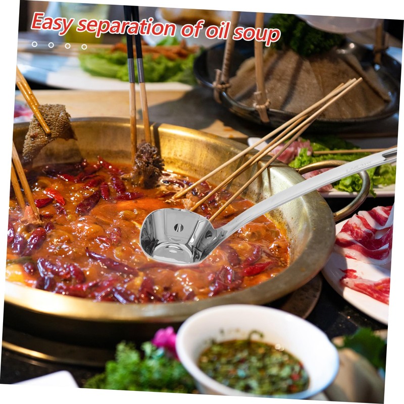 Gatuida Stainless Steel Fat Separator Ladle for Hot Soup Gravy