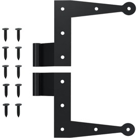 SteelTek L-Hinge with 1/2" Offset (Sold as Pair), 304 Stainless Steel, Powder Coated Black