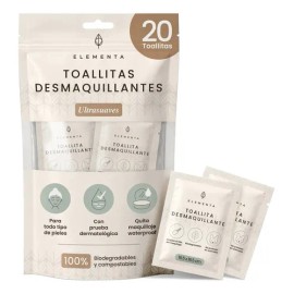 Toallitas Desmaquillantes Elementa 20 Pzas Individuales