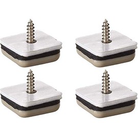 Shepherd Hardware 9240 1-Inch Square Adhesive, Slide Glide Furniture Sliders, 8-Pack (Four Pack)