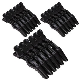 Icors Beauty Salon Hair Clip Pins Large, Black, 18 Pieces / 아이코어스 미용실 헤어집게핀 대형, 블랙, 18개