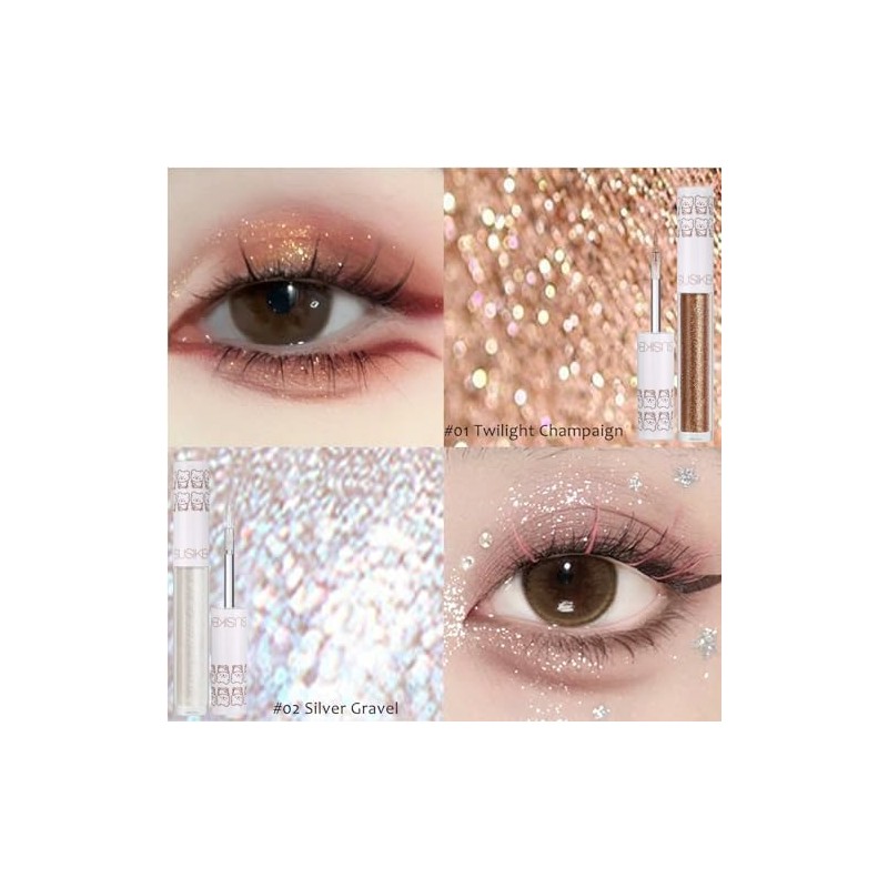 SUSIKEKI Set de Delineador de Ojos Líquido Con Purpurina para