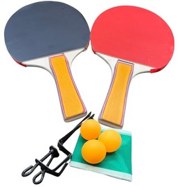 Table Tennis Set | Complete Ping Pong Kit with 2 Bats, 3 Balls & Net | Table Tennis 5 Pack | Portable Easy To Set Up | Indoor & Outdoor Play Kids & Adults HTUK (Table Tennis Set + 5 Balls)