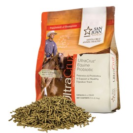 UltraCruz Equine Probiotic Supplement for Horses, 5 lb., Pellet (80 Day Supply)