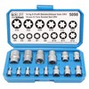 CCLIFE 14-Piece Torx Socket Set E Profile Socket Spanner Set