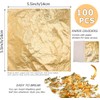 Wadities 100pcs Imitation Gold Leaf Sheets, 14 x 14 cm