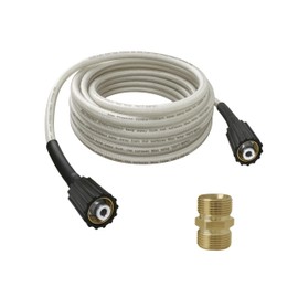 Shinelan 308835065 Pressure Washer Hose Compatible with Ryobi Electric Power Washer RY14122 & RY141900, 26 Feet, M22 Female Adapters (308835065 with M22 Female Adapters)
