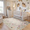 Wonnitar Washable Boho Floral 9x12 Rugs for Bedroom, Non-Slip Living