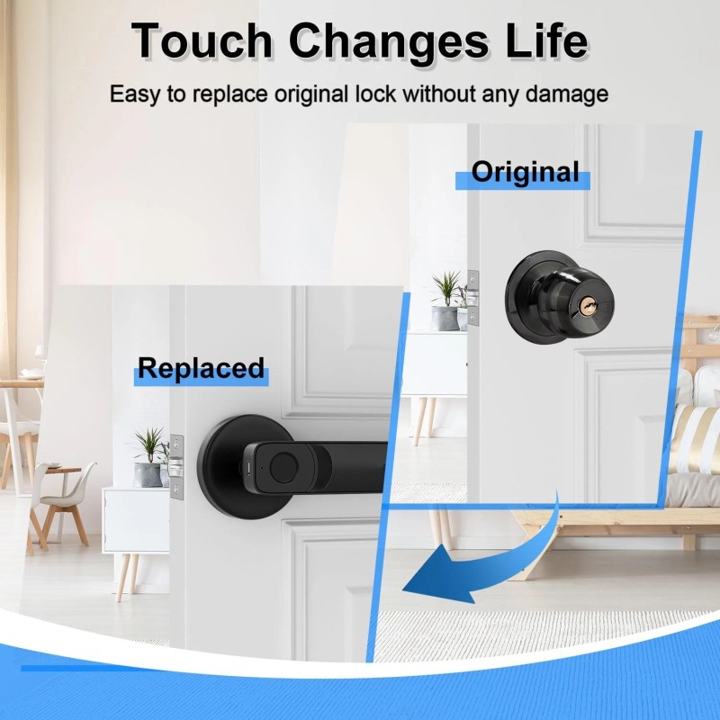 IKOED Fingerprint Door Lock with Smart APP,Fingerprin