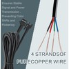 Rock Light Extension Wire 4 Pin 8 Pcs 4 Pin