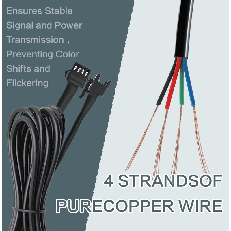 Rock Light Extension Wire 4 Pin 8 Pcs 4 Pin