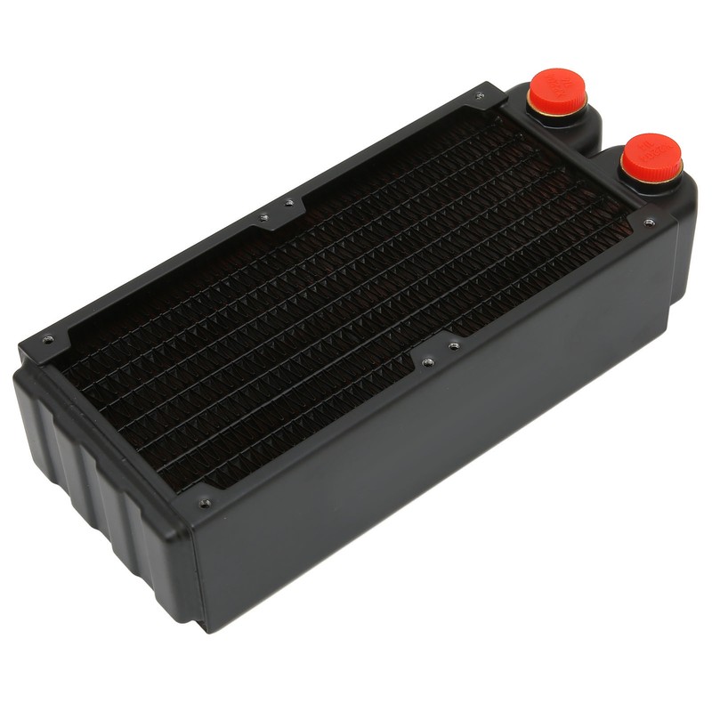 Cooling Radiator Double Layers 8 Pipes G1/4 Thread Double Fans