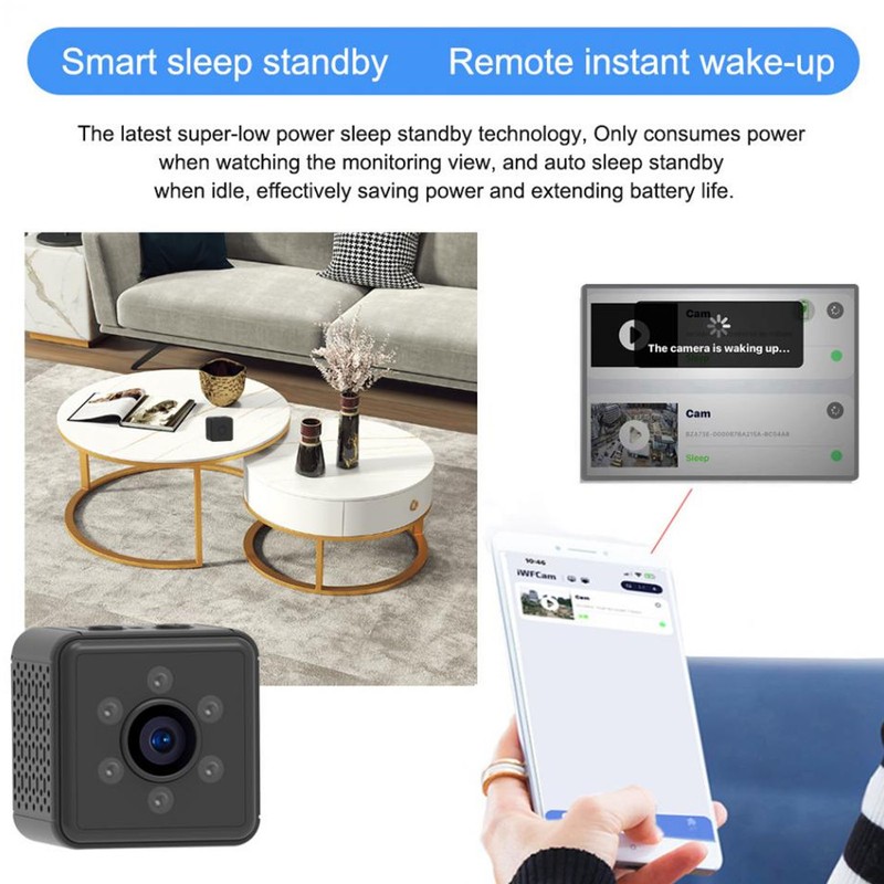 Magnetic Mini Security Camera 1080P Wide Angle Motion Detection Night