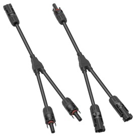 Dongge 50A High Current Solar Cable Y Splitter 1 Pair Solar Panels 1Y2 10AWG Y Plug Photovoltaic Cable Used for Solar System Plug in