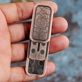 Magnetic Metal Fidget Toys - Metal Poker Push Card Fidget Slider Stress Relief Toy, Fidget Spinner Men’s EDC Toy Fidget Toy Haptic Coin, Office Desk Toys Gifts for Boyfriend and Father