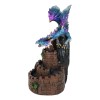 Metallic Blue Dragon On Spiral Steps Castle Tower Backflow Incense