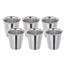 Archy Creations Elegant and Durable Premium Stainless Steel Traditional Tea/Coffee Cups, Set of 6