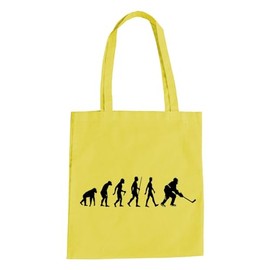 Evolution Ice Hockey Cotton Bag - Hockey Ice Puk Yellow