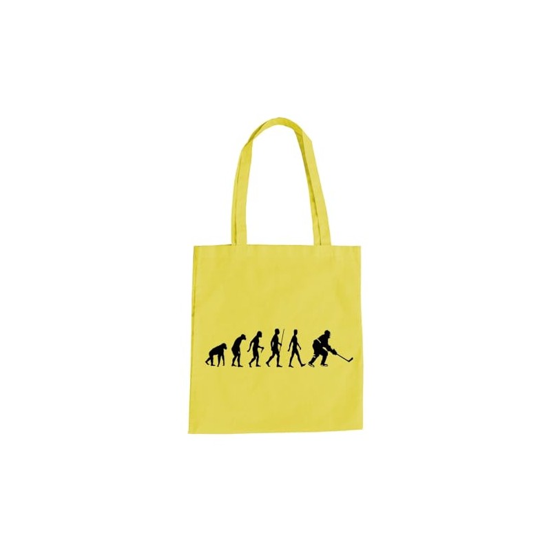 Evolution Ice Hockey Cotton Bag - Hockey Ice Puk Yellow