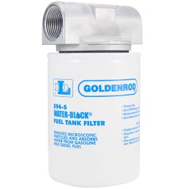Dutton-Lainson Company - Goldenrod 596 Water-Block Fuel Tank Filter Canister with 1" NPT Zinc Die-Cast Top Cap - 10 Micron Particle Removal for Gasoline, Diesel and Biodiesel Up to 20% - Made in USA
