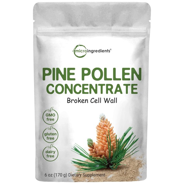 Micro Ingredients Micro Ingredients Pure Pine Pollen Powder, 6 Ounce,