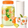 Umigy Tree Clear Plastic Drink Dispenser with 20 Pcs 12