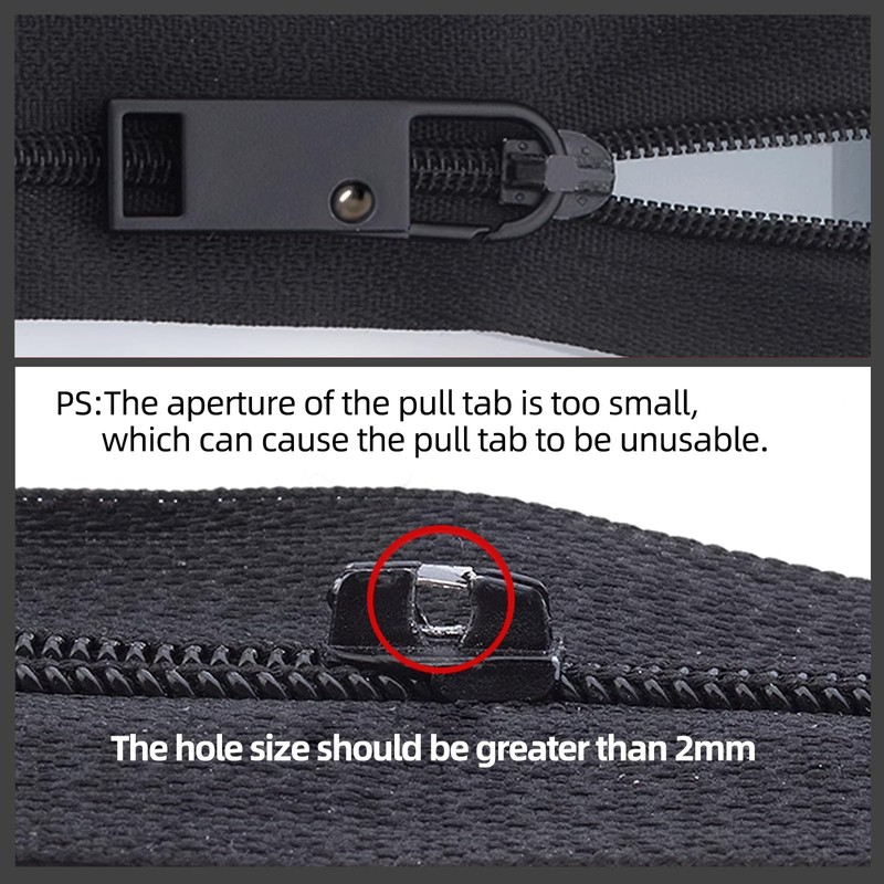 12-Pack Metal Zipper Pull Replacements - Durable, Removable Zipper Pull