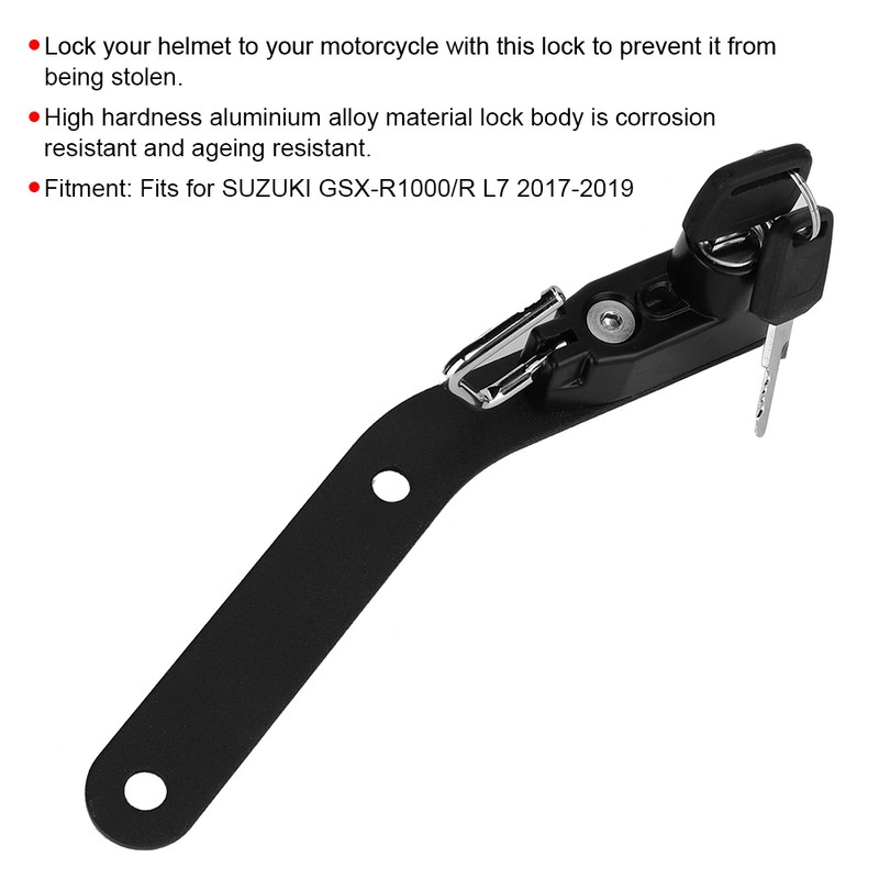Motorcycle Helmet Anti Thief Lock with 2 Keys Fits for