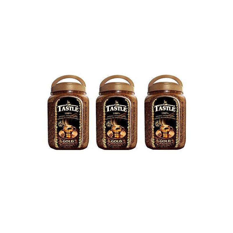 Cafe Tastle Gold Freeze Dried Instant Coffee, 3 jars of