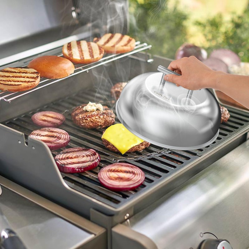 Onlyfire Burger Bell, Set of 2, 304 Stainless Steel Melting