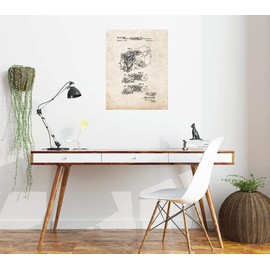 Photographic Camera With Metered Film Advance And Double Exposure Prevention Patent Print Old Look (24" x 30") M12092