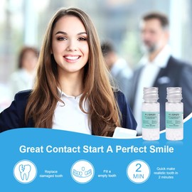 ACWOO Tooth Filling Repair kit, 30ml Temporary Tooth Kits with 4 Dental Tools, Temporary Tooth Repair Beads Moldable False Teeth Temporary Teeth Replacement Kit for Fixing Filling Missing Broken Tooth