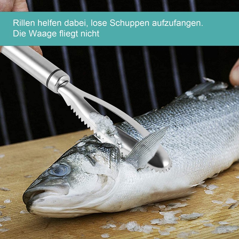 Rixotix Fish Scaler, Fish Scaler Stainless Steel Remover, Fish Scaler,