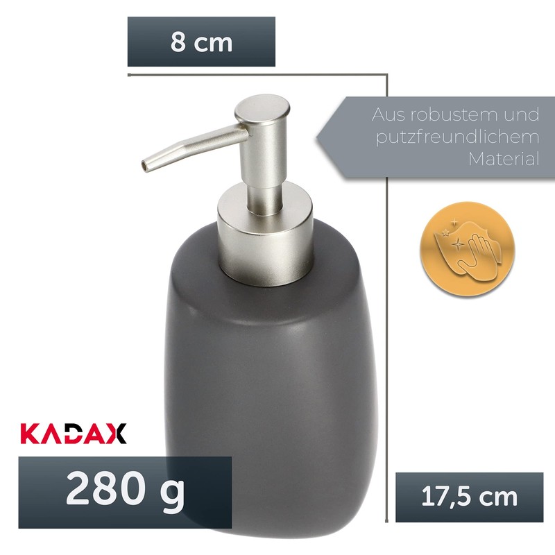 KADAX Soap Dispenser with Pump, Ceramic Matte Lotion Dispenser for