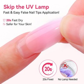 Makartt [New Upgrade] Makartt Nail Glue with Glue Remover - No Lamp Needed 10ml Semi Solid Nail Glue for Press-On Nails, Acrylic False Tips, Soft Gel, and Toe Nails, Easy Removal Nail Tips Glue & 10ml Nail Glue Remover