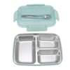 Lunch Box 3 Compartments 304 Stainless Steel Plastic Matching Spoon