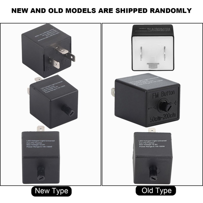 Ejoyous Flasher Relay, 12V 3‑PIN Adjustable LED Flasher Relay Turn