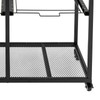 SHZICMY 2 Tiers 4 Compartments Rolling File Carts with Wheels