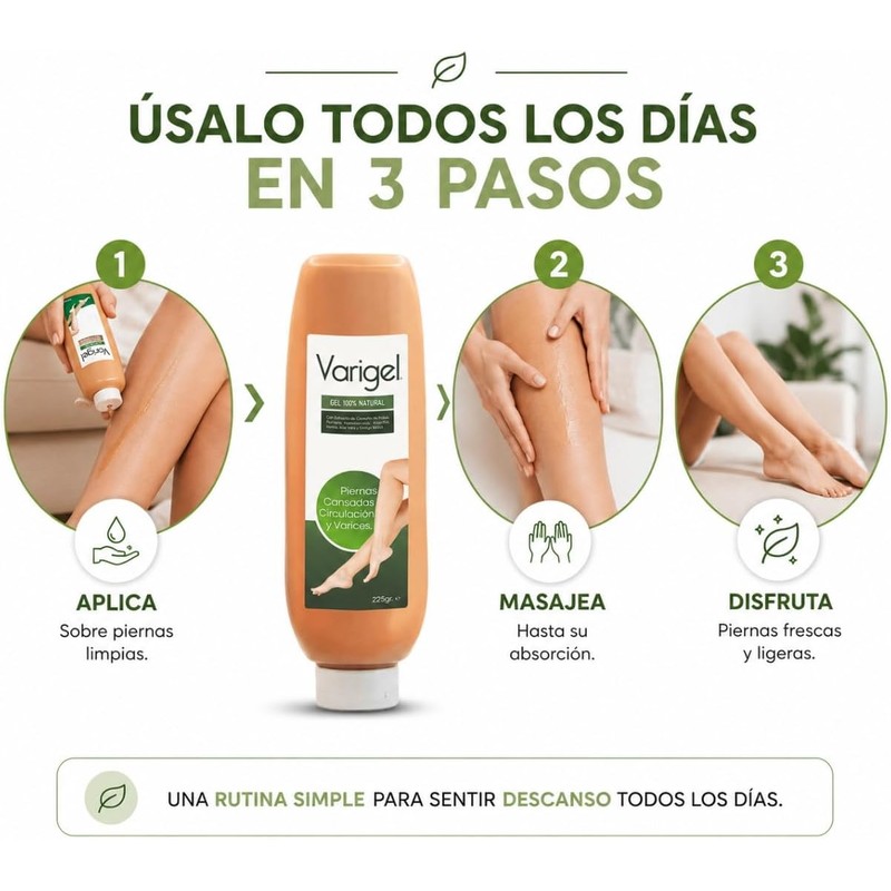 Varigel 225gr 2 Pack Gel Corporal Refrescante con Extractos Botánicos