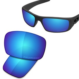 Saucer Premium Replacement Lenses for Oakley Crankshaft OO9239 Sunglasses, High Defense - Glacier Blue Polarised